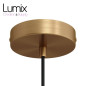 Suspension simple porte-douille et rosace bronze satiné Suspension simple porte-douille et rosace bronze satiné