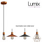Suspension simple porte-douille et rosace cuivre satiné - dispositif à bague pour montage abat-jour de votre choix Suspension simple porte-douille et rosace cuivre satiné - dispositif à bague pour montage abat-jour de votre choix