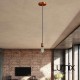 Pendant light single holder and rosette copper satin - ring device for mounting shade of your choice