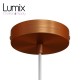 Pendant light single holder and rosette copper satin - ring device for mounting shade of your choice