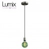 Simple suspension holder and satin stainless steel rosette - ring device for mounting shade of your choice