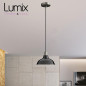 Suspension simple porte-douille et rosace inox satiné - dispositif à bague pour montage abat-jour de votre choix Suspension simple porte-douille et rosace inox satiné - dispositif à bague pour montage abat-jour de votre choix