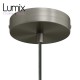 Simple suspension holder and satin stainless steel rosette - ring device for mounting shade of your choice