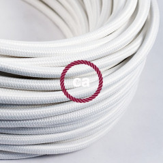 Câble textile blanc