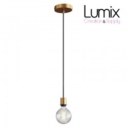 Simple suspension holder and satin bronze rosette - ring device for mounting shade of your choice