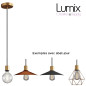 Suspension simple porte-douille et rosace bronze satiné - dispositif à bague pour montage abat-jour de votre choix Suspension simple porte-douille et rosace bronze satiné - dispositif à bague pour montage abat-jour de votre choix