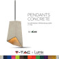 Suspension abat-jour béton forme prisme Suspension abat-jour béton forme prisme