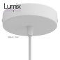 Suspension simple porte-douille lisse et rosace métal blanc brillant ou mat - Douille E27 Suspension simple porte-douille lisse et rosace métal blanc brillant ou mat - Douille E27