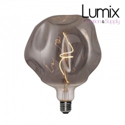 Smoky Globe LED Light Bulb G180 Spiral Filament 5W E27 Dimmable 2000K