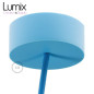 Suspension simple porte-douille et rosace silicone Bleu Clair Suspension simple porte-douille et rosace silicone Bleu Clair