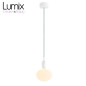 Suspension simple porte-douille et rosace silicone Blanc