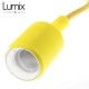 Suspension simple porte-douille et rosace silicone Jaune