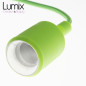 Suspension simple porte-douille et rosace silicone Vert clair Suspension simple porte-douille et rosace silicone Vert clair