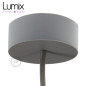 Suspension simple porte-douille et rosace silicone Gris
