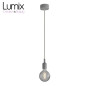 Suspension simple porte-douille et rosace silicone Gris