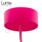 Suspension simple porte-douille et rosace silicone Fuschia