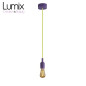 Suspension simple porte-douille et rosace silicone Violet