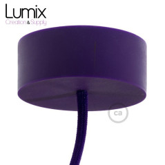 Suspension simple porte-douille et rosace silicone Violet