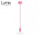 Single suspension holder and pink silicone rose