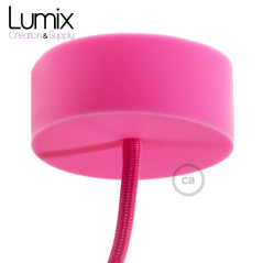 Suspension simple porte-douille et rosace silicone Rose