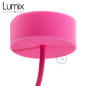 Suspension simple porte-douille et rosace silicone Rose