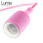 Suspension simple porte-douille et rosace silicone Rose