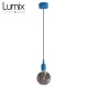 Single suspension holder and silicone rosette Blue