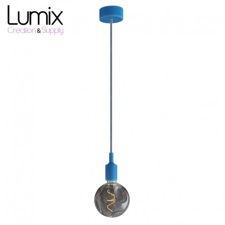 Single suspension holder and silicone rosette Blue