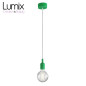 Suspension simple porte-douille et rosace silicone Vert