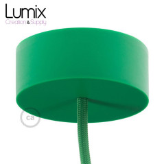 Suspension simple porte-douille et rosace silicone Vert