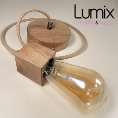 Modèle câble rond jute et finition Inox satiné