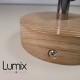 Applique spot orientable bois chêne massif et finition métal au choix - E27-220 Volts - 60 Watts max
