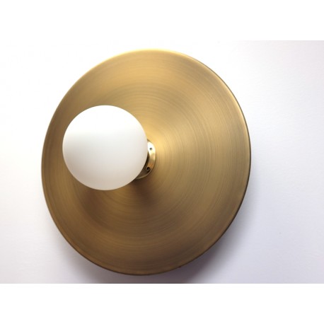 PRIVÉE PRO : 2 Appliques disque doré 300 mm de diamètre avec douille E27 dorée