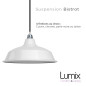Suspension Bistrot métal revêtement extérieur émail blanc Suspension Bistrot métal revêtement extérieur émail blanc