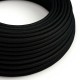 Câble textile noir rond