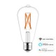 Connected LED SMART WIFI ST64 Transparent Light Bulb - 6.5W E27 Dimmable