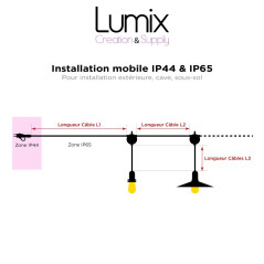 Installation luminaire IP65