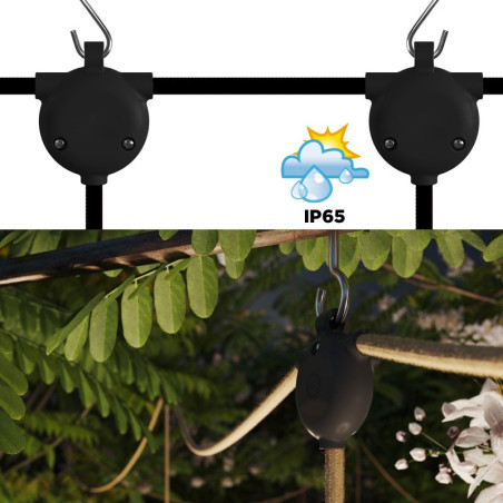 Luminaire lampes IP65 double à suspendre - Pour cave, sous-sol ou extérieur