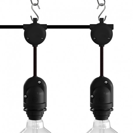 Lampe suspension étanche double à suspendre - Pour cave, sous-sol ou  extérieur