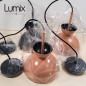 Luminaire en suspension dômes métal - Création sur commande Luminaire en suspension dômes métal - Création sur commande