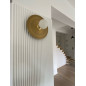 Applique murale ou en plafonnier disque métal HELIOS cuivre ou doré 30 cm ou 22 cm Applique murale ou en plafonnier disque métal HELIOS cuivre ou doré 30 cm ou 22 cm
