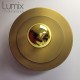 Wall or ceiling light double golden metal disc HELIOS max diam 30 cm