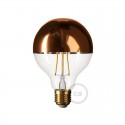 Light bulb Globe G95 Half Sphere Copper 7W E27 Dimmable 2700K