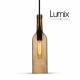 Suspension bottle in brown tinted glass - E14 or E27 socket of your choice