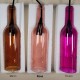 Suspension bouteille en verre teinté rose - douille E14 ou E27 au choix