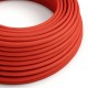 Câble textile rouge pour lampe industrielle
