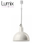 Suspension émaillée blanche style industriel 350 mm de diamètre - Gics réédition Suspension émaillée blanche style industriel 350 mm de diamètre - Gics réédition