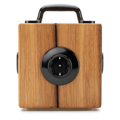 Bloc multiprise en chêne massif - 3 prises de courant disponibles en bakélite - Câble textile rouge