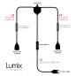 Lampe double à suspendre-1 ou 2 interrupteurs Lampe double à suspendre-1 ou 2 interrupteurs
