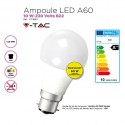 Ampoule LED 10W standard A60/B22-220 Volts